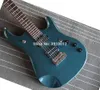 Zeldzame JPX 24 Frets JohnpetcuCi Metallic Blue Electric Guitar Music Man Ernie Ball Halsplaat, Actieve Pickups, 9V Batterij, Tremolo Tailpiece