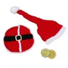 Decorações de Natal 2021 Navidad Hat terno Nascido Pograções Props Infantil Wool Knitting Clothing Set Baby X-Mas Costume1