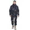 Automne-tactique Softshell Hommes Armée Sport Chasse Vêtements imperméables Set Veste + Pantalon camouflage extérieur Suit Jacket