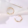 Nuovi orecchini a cerchio a forma di onda geometrica semplice Orecchini a cerchio placcati color oro argento per le donne Regalo di gioielli da sposa da sposa all'ingrosso 2020