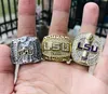 LSU 3PCS 2003 2007 2018 Tigers Nationals Team S ring med trälåda souvenir män fan gåva 2019 2020 Wholesal3184303