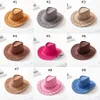 Western Cowboy kepsar Cowgirl Brim hattar barn halm hatt ryttare kepsar män kvinnor sommar utomhus turism hattar casual cap mongolia prärie m1656