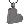 IJD11331 Convertible Square / Heart Shape Cremation Memorial Ashes Collar para humanos / mascotas Recuerdo Locket Funeral Jewelry