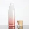 Contenitore cosmetico Bottiglia riutilizzabile Bottiglia di vetro rosso ciliegia Vaso per crema Spray Essenza Pompa per lozione 50g 40ml 100ml