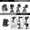 Freeshipping Professional Aluminum Alloy SLR Three Camera Folding Portable Tripod with Ball Head Bag Travel for DSLR Black Q111