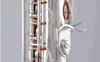 Neue YANAGISAWA 902 Sopran B (B) Saxophon Professionelle Messing Versilbert Musikinstrumente Exquisite Carving Sax Mit Fall