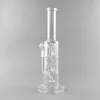 14 inches glas bong oljeplatta Bong Recycler Bong med 3 lager Percolator för rökfri frakt