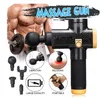 Elektronische therapie Body Massage Guns 3 Bestanden 24 V Borstelloze LED Massage Guns Body Spieren Ontspannende Hulp Pijns met 4 Hoofden