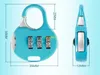 free shipping Color Mini Padlock For Backpack Suitcase Stationery Password Lock Student Children Security Metal Cartoon Padlock