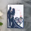 Laserschnitt Braut und Bräutigam Hochzeitseinladungskarte Liebe Herz Gruß Valentine039s Tag Party bevorzugt Dekoration1256269