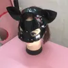 Mus Cat Pig Head Mask Pu Face Cat Kvinnor Justerbar Leather Studded Cat Mask Custumes Tillbehör för Party On Sale PVD Face Mask