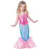 Bebé niña sirena vestido niños fiesta princesa vestido cosplay sirena traje real ropa para niños vestido de fiesta fiesta kka6668