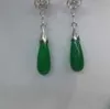 Smycken Hot Sälj Ny - Fast ShippingPretty Real Nature Green Jade Halsband Örhänge