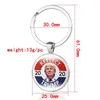 2020 Reelect Trump Nyckelring Time Gem Keys Chain US Flag Pendant Key Buckle Fashion Keychain ZZA1753