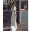 Neck Bohemian V Front Split Backless Bridal Dress Floor Length Wedding Dresses Custom Vestido de Novia Es Estido