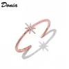 Donia Smycken Lyx Bangle European och American Fashion Personlighet Geometrisk Mönster Koppar Micro-Inlaid Colorful Zircon Party Gift