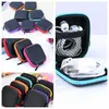 Mini Zipper Earphone box Protective USB Cable Organizer Spinner Storage Bags Headphone Case PU Leather Earbuds Pouch T2I5599