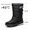 Męskie wodoodporne buty zimowe platformy nylon ciepły średniej łydki Buty męskie krótkie pluszowe buty śniegowe Man Hook Loop