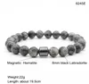 Natural Stone Bracelet Magnetic Therapy Bracelet Lava Stone Turquoise Tiger Eye Hematite Beads Bracelet For Women Men Bangle