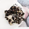 2019 Kvinnor Flickor Chiffon Hårband Blommor Tryckt hästsvanshållare Leopard Hair Scrunchie Elastic Hair Bands Snake Printing Women Accesorios