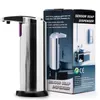 Automatisk sensor Tvål Dispenser Auto Induktion Vätska Tvål Dispensrar Rostfritt Stål Fri Tvättmaskin Foam Soap Dispenser 5PC IIA46