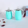 14 oz Sippy Cups Double Poignées Gobelets en forme d'oeuf Verres à vin avec poignée et couvercle Verres à vin