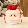 6 Styles Christmas Candy Bag Gift Drawstring Bags Santa Claus Snowman Elk Bag Xmas Tree Decoration apple Pouch7287620