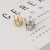 Full diamond crystal mini Unisex small crown Brooch retro suit shirt jacket lapel pin wholesale