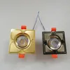 Topoch LED Square Downlight 4-Pack Bronce/Dorado 7W COB Spotlight Luz de techo Mecanizado CNC Clips de resorte de aluminio Montaje AC100-240V para iluminación interior