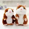 Pets Sıcak Satış Hamster Talk Ses Kayıt Tekrar Hamster Doldurulmuş Peluş Hayvan Çocukları Çocuk Oyuncak Talking Hamster Peluş Oyuncaklar Noel