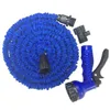 Retractable Fast Connector Water Hose With Multi-function Water Gun House Garden Watering Washing Latex 25FT Expandable Hose Set D215U