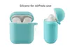 För AirPods 1 2 Silikonväska Anti-Drop 360 ° Full Protective med Anti-Lost Hook Keychain Kompatibel för Apple Airpod Gel Hud Cover Izeso