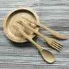 Hot Airchr nouveauté vaisselle en bambou 100% bambou naturel cuillère fourchette couteau ensemble vaisselle en bois livraison gratuite