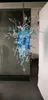 透明で青い手で吹き飛ばされたアートシャンデリアランプ芸術スタイルエネルギー節約ホテルキッチン装飾用のムラーノガラスライトフィクスチャ