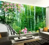 Пользовательские фото обои 3D Бамбуковый лес тропа 3D красивые пейзажи Гостиная Спальня фон украшения стены обои