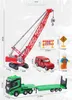 KDW Diecast Alloy Building Site Model Toy, 1:50 Transport Vehicle, Crane, Ornement for Xmas Kid Birthday Boy Gift, Collecting, 626034, USEU