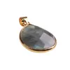 Gold-faced faceted flash stone drop pendant ladies DIY jewelry earrings necklace wallet pendant gift pendant