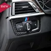 Carbon Fiber Car Sticker Console Gear Shift Box Frame CD Panel Reading Light Cover Trim Auto Tillbehör för BMW 3 4 Serie 3GT F30-F32 F34