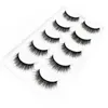 Vendas quentes de vison cílios postiços (5 pares) Natural Falso EyeLash Full Strip Handmade Eyelash Extension Mascara Frete grátis