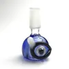 14 мм 18 мм мужской стеклянный бонг чаша с кальян толстый пирекс синий ведро черный глаз капельница белая ручка миски для монтажных установок для курить воды