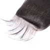 Brasilianisches reines Haar, 5 x 5, Spitzenverschluss, glattes Echthaar, natürliches Schwarz, 5 x 5 Haareinschlagfaden, obere Schließung, 30,5–66 cm