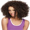 شعر مستعار متموج مفكوكة قصيرا بني أسود أشقر باروكة الاصطناعية الطبيعية للمرأة