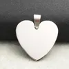 Nuova vendita calda Cuore Forma rotonda Incisione in acciaio inossidabile Dog Tag Forma militare Uomo Pendenti moda per ragazzi senza catena LX1944