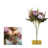 Fleur Artificielle Soie Pivoine Fleur Branche Bouquet De Mariage Pivoine Européenne Faux Plante Simulation Plantes Décoration De Fête À La Maison 4 Têtes / Bouque