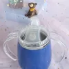 8oz roestvrijstalen Sippy Cup voor kindervoeding met kinderdeksels Handbaar draagbaar draagbaar met vacuüm geïsoleerde lekvrije melkbekers BPA gratis 8