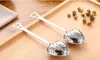 Heart Tea Infuser "Tea Time" Heart-Shaped Stainless Herbal Tea Strainers Infuser Spoon Filter Long Handle Free Shipping