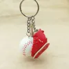 Softball Baseball Keychains Ball Key Ring Baseball Gloves Wooden Bat Bag Pendant Charm Key Chain Bag Pendants Gift GGA1788