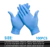 Nitril handschoenen blauw 100 stks / partij Food Grade Waterdichte Allergie Gratis Wegwerp Werk Veiligheid Handschoenen Nitril Handschoenen Monteur