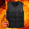 v neck down vest