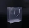 8 Size Frosted PVC plastic gift bags with handles waterproof transparent PVC bag clear handbag party favors bag custom logo SN441